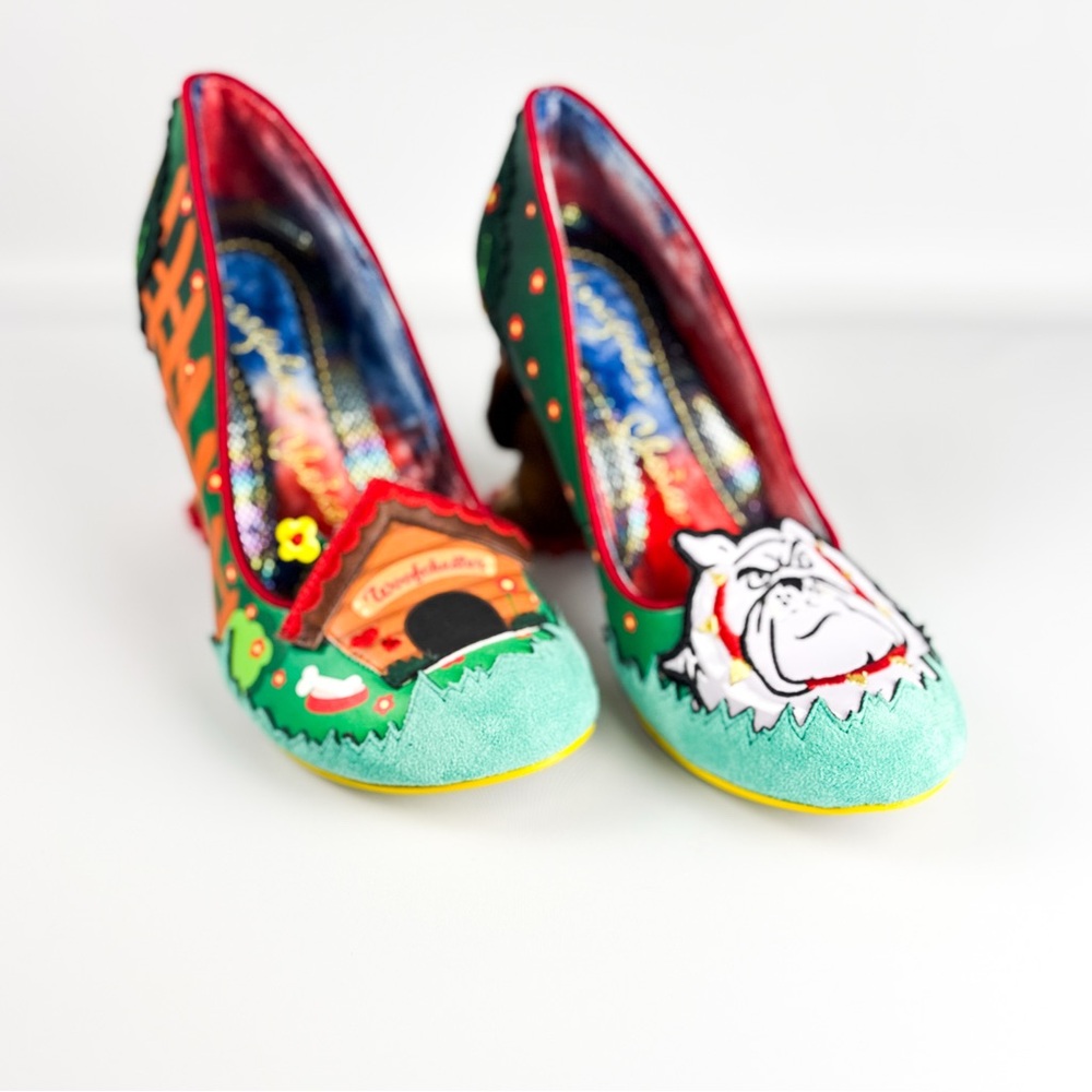 Irregular Choice “Top Dog” Bulldog & Beagle Heels – Sculpted Puppy Heel Design - Picture 8 of 9